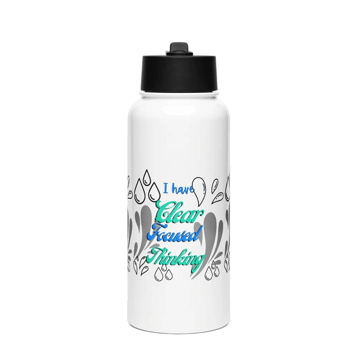 clear mind affirmations Stainless Steel Water Bottle to relax moms dads ladies gents product image (1)