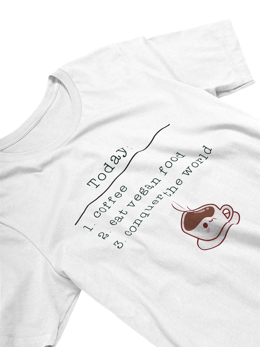 “Vegan Conquers the World” Unisex White T-Shirt product image (2)