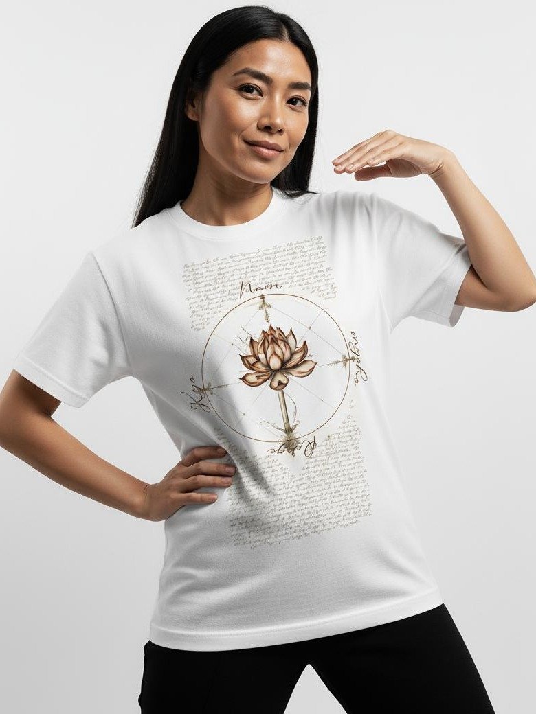 Nam Myoho Renge Kyo: Lotus da Vinci Heavyweight T-Shirt product image (3)
