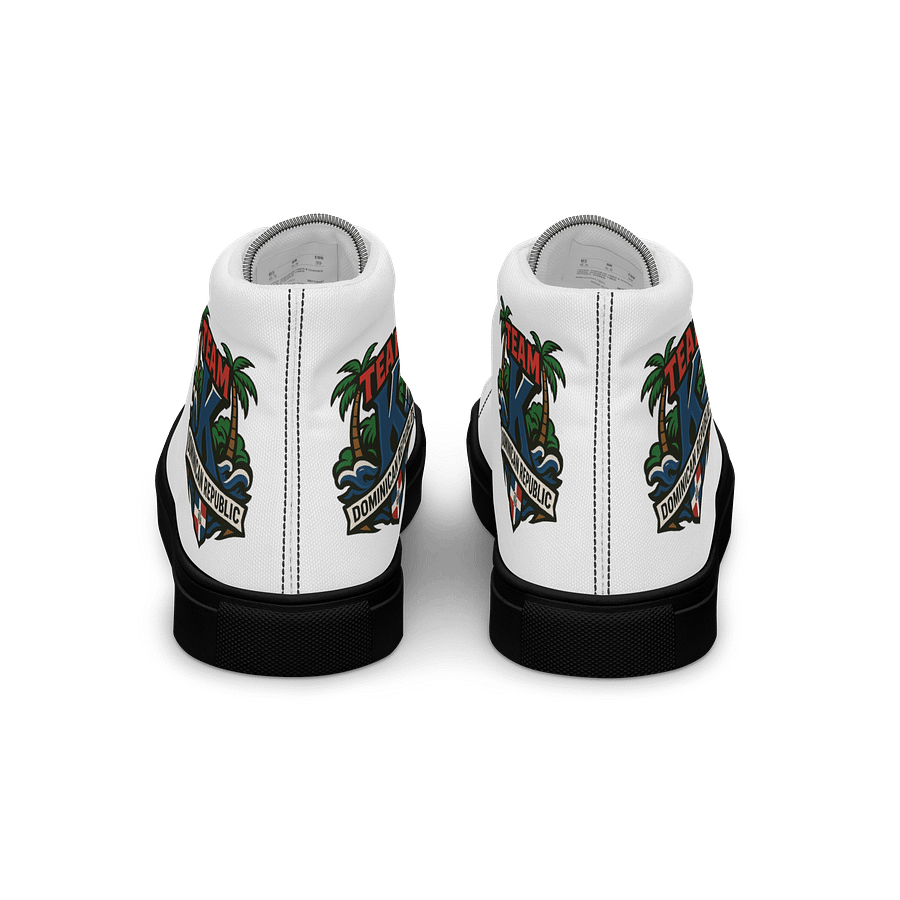 TEAM K Dominican Republic Women's High Top Canvas Shoes product image (4)