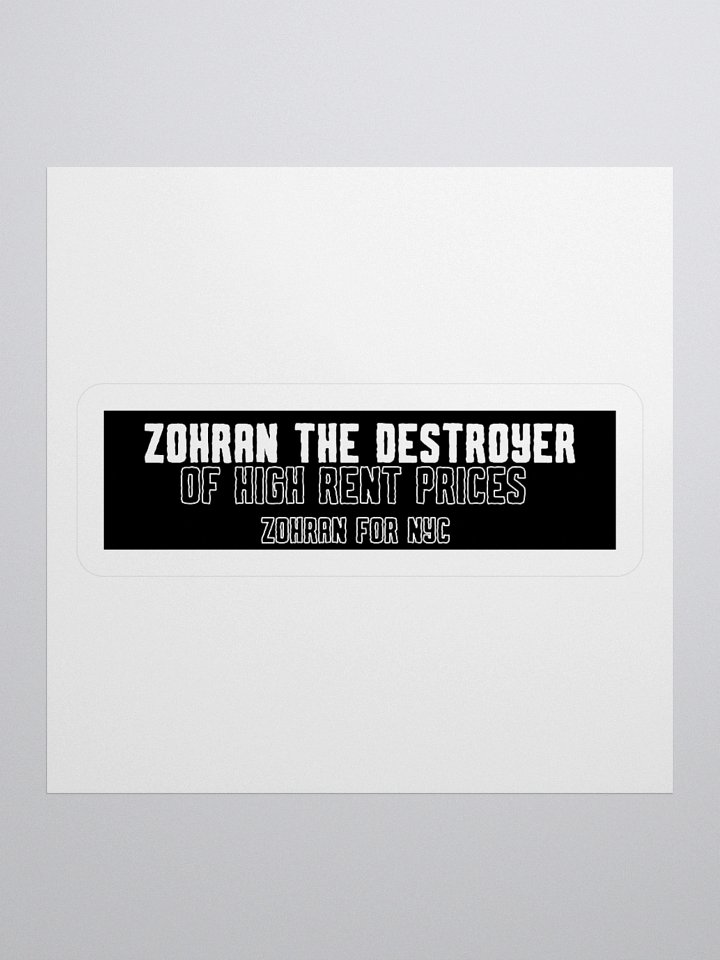 Zohran the Destroyer bumper sticker product image (4)