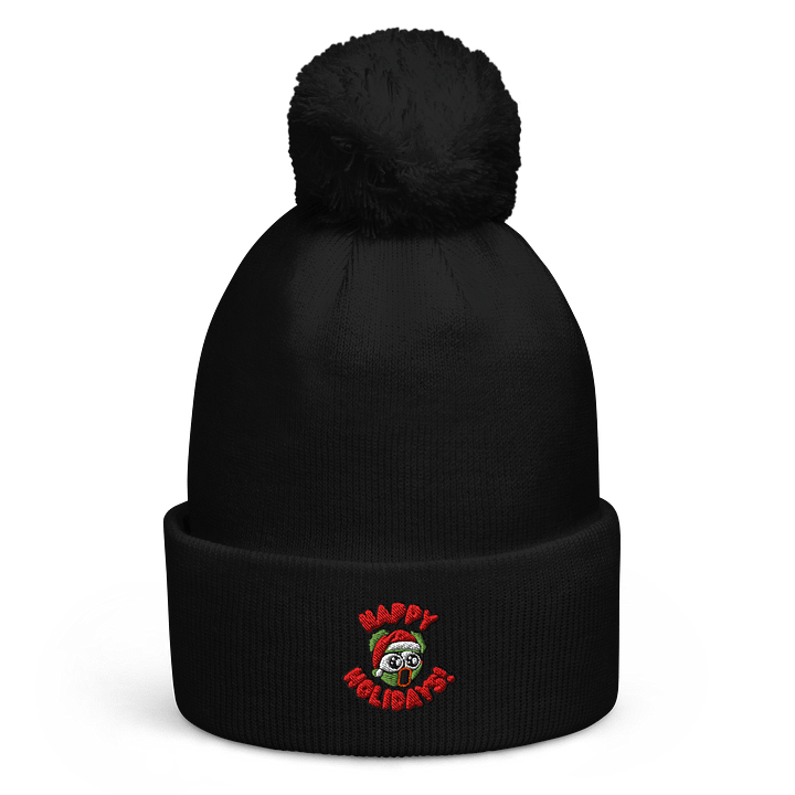 Happy Holidays Poggers Pom Beanie product image (1)
