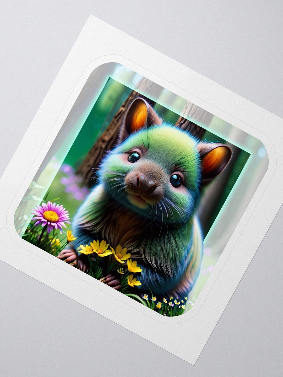 Neon Wombat Kiss Cut Stickers product image (2)