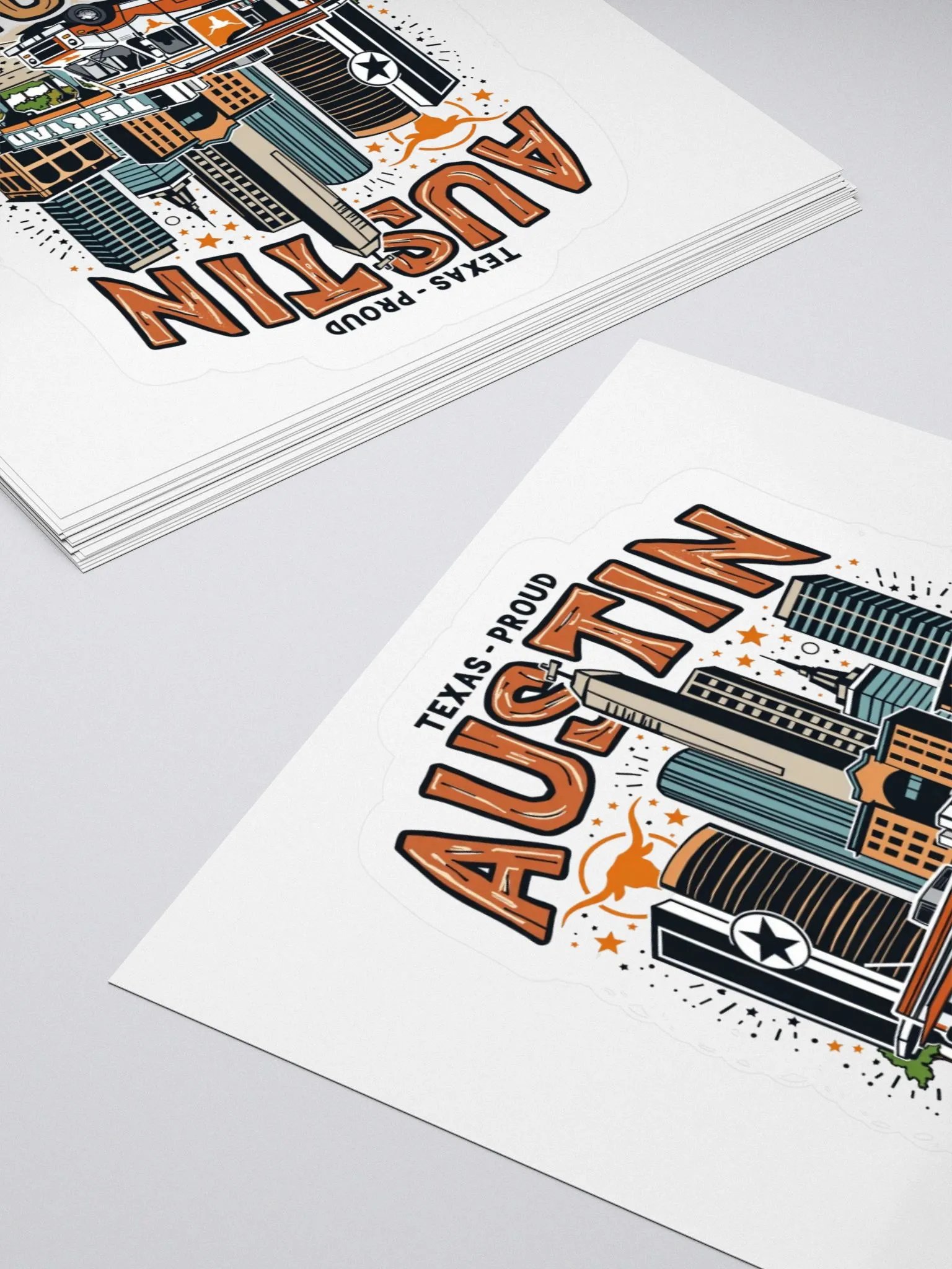 Austin Strong Kiss Cut Stickers product image (10)