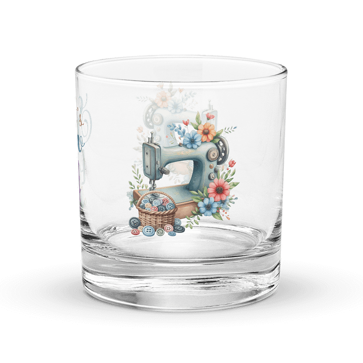 It's Sew Easy Vintage Sewing Machines Rocks Glass product image (2)