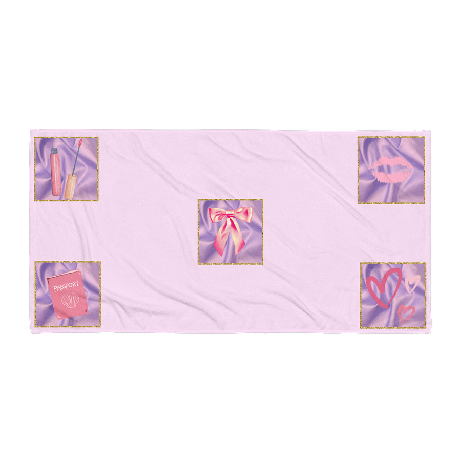 🌸 Glowlita "Violet Reverie" Lolita-Inspired Beach Towel product image (1)