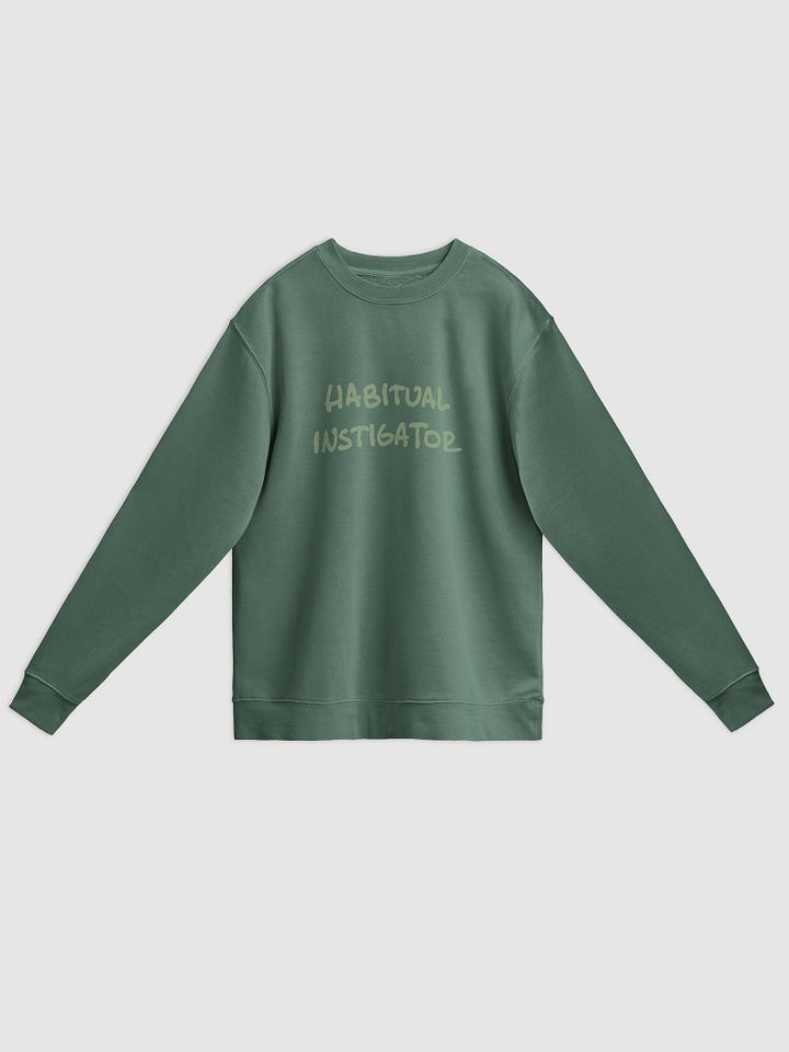 HABITUAL INSTIGATOR (sage design) printed pigment crewneck product image (6)
