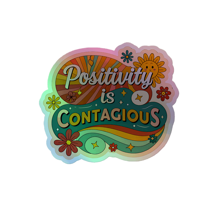Positivity is Contagious Holographic Sticker Sheet product image (2)
