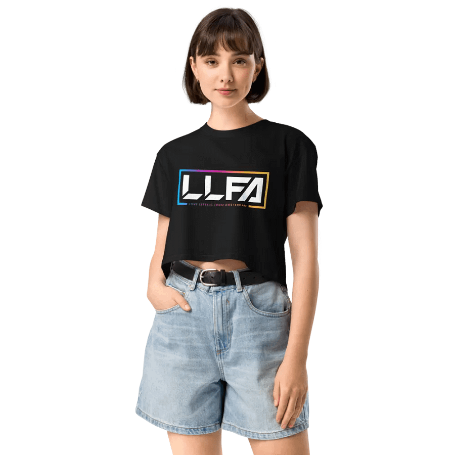 LLFA Logo Premium Crop T-Shirt - Black product image (12)