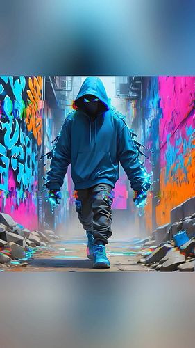 “Tiptoe”, prod. d_rekOne #dope #hiphop #trap #rap #beat #tiptoe #hoodie #glowingeyes #faceless #graffitiwalls #bandlab #aiart...
