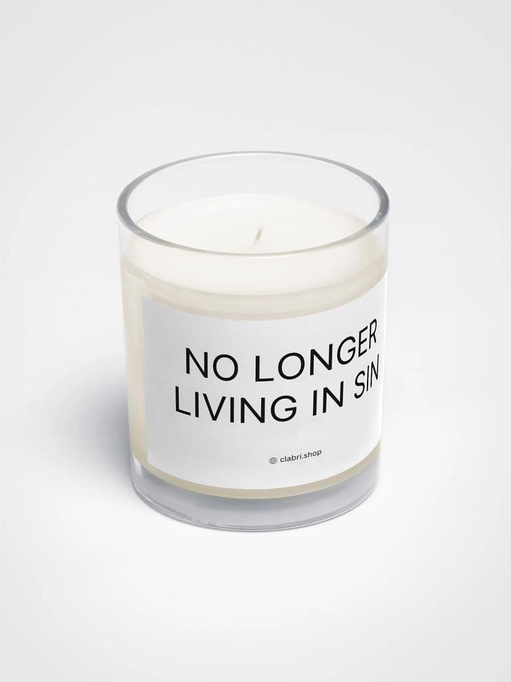 No Longer Living In Sin” Wedding Gift Candle product image (2)