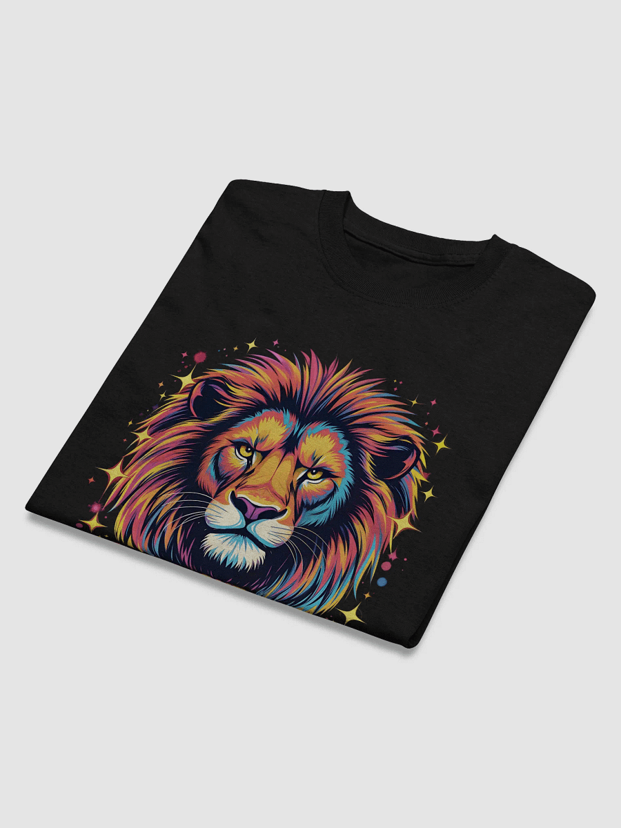 Colorful Lion Graphic T-Shirt – Bold Streetwear – Gildan Heavyweight Tee – Stand Out Stay Bright Design – Neon Urban Fashion product image (3)