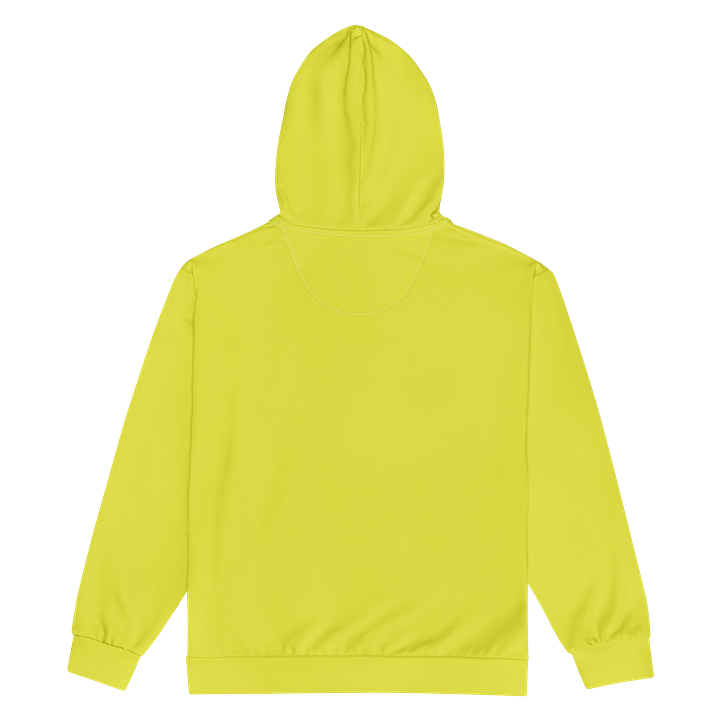 Lemon Lime Yellow Green Solid Color Eco Friendly Unisex Zip Hoodie product image (2)
