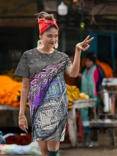 G Feathers, T-Shirt Dress product image (1)