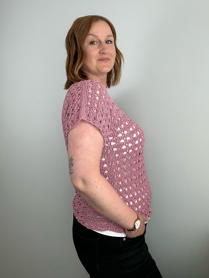 Ruby Lace Crochet T-shirt /crochet summer top/ product image (2)