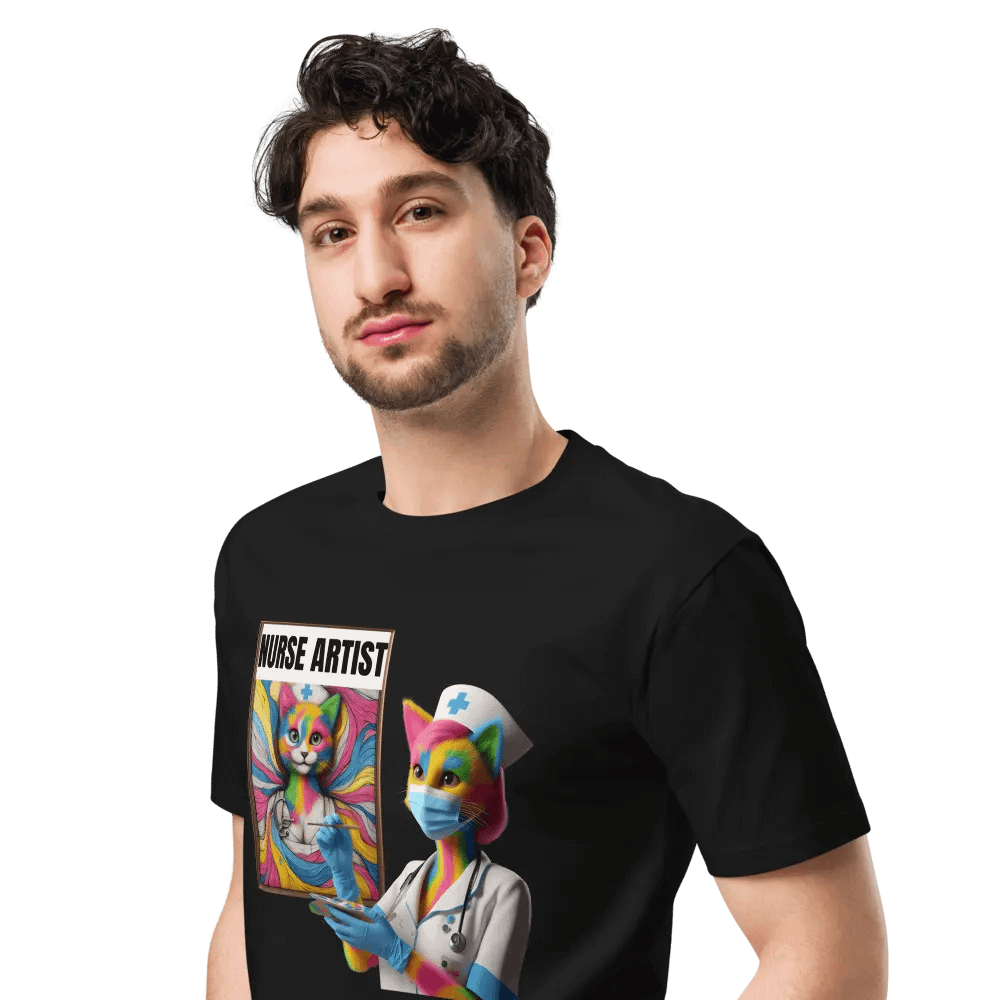 Nurse Artist Cat Unisex Tee product image (7)