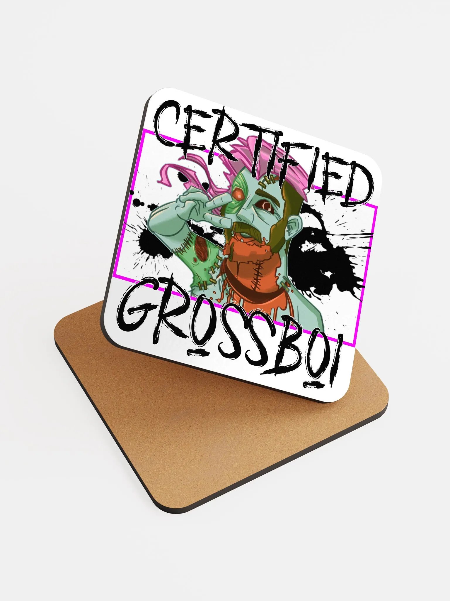 Certified Grossboi Glossy Cork Coaster product image (3)