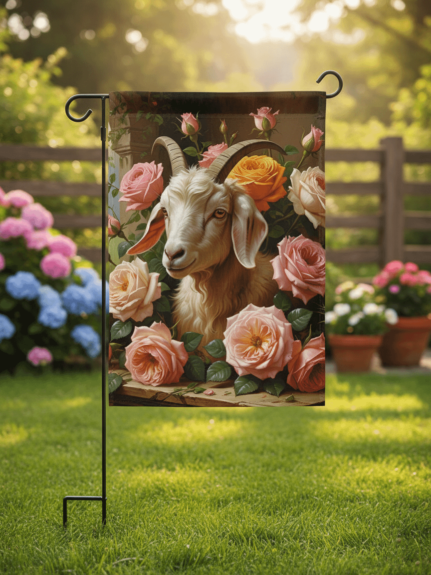 Roses & Horns Farm Flag product image (1)