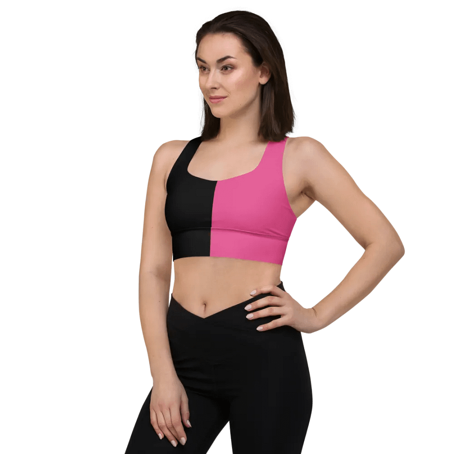Black & Pink - Longline Sports Bra product image (1)