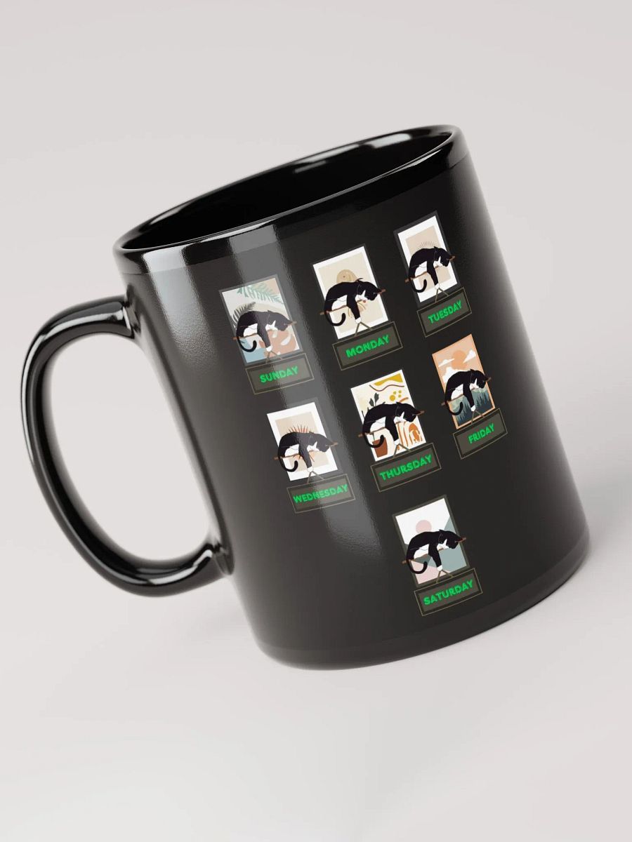 Cats Days of The Week Black Mug product image (6)