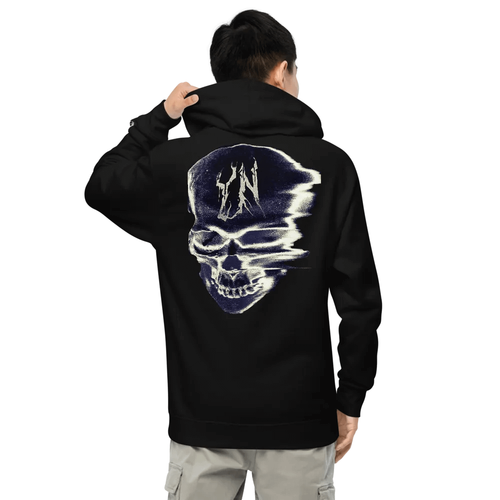 UniSex YvngNxmd Blue Script Logo Embrioder Hoodie product image (6)