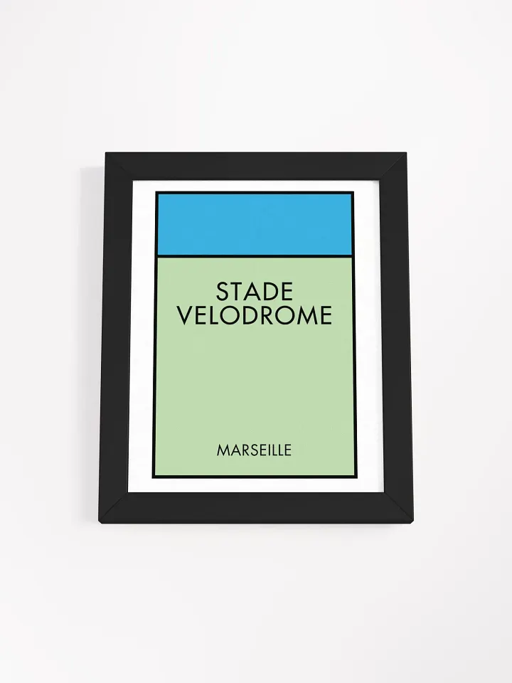 Stade Vélodrome Marseille Monopoly Title Art Framed Print product image (1)