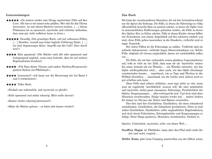 Verschwundene Menschen =3- Taschenbuch product image (2)