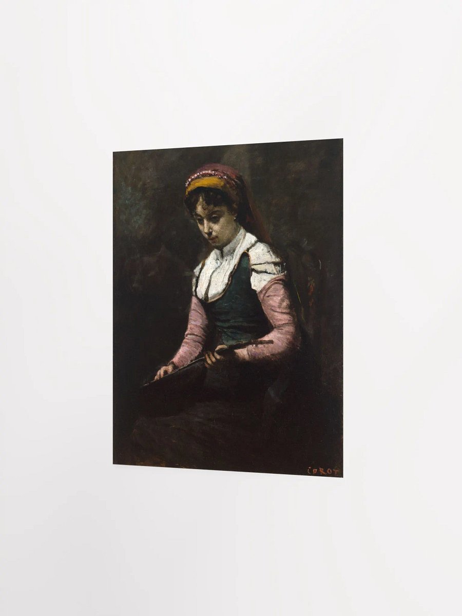 ''Girl with Mandolin'' by Jean-Baptiste-Camille Corot Poster product image (2)