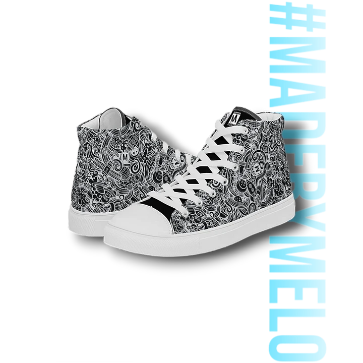 Dark Space Scribble - Men's High Tops | #MadeByMELO product image (1)
