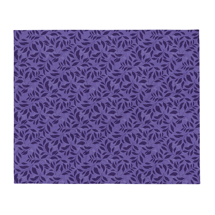 Midnight Foliage Purple Throw Blanket product image (1)