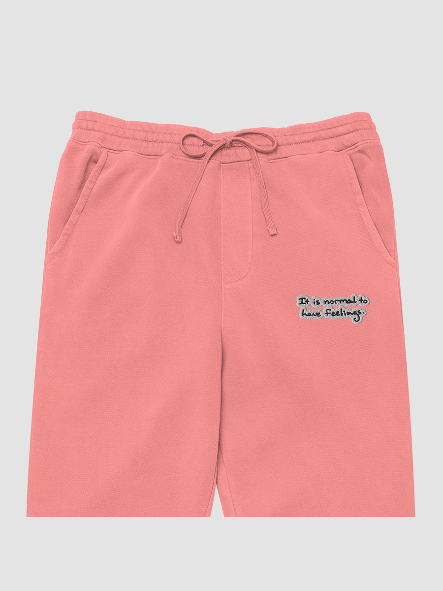 It is normal to have feelings. embroidered pigment sweatpants (bubble design) product image (1)