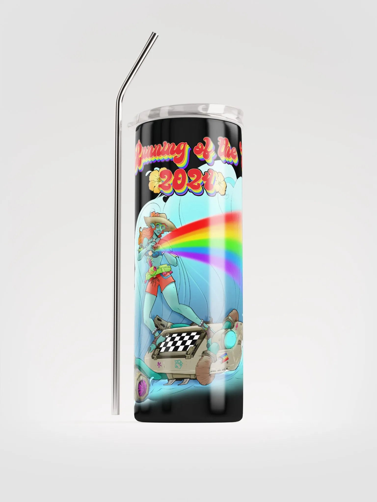 Running of the Trolls Drinking Cup with Straw - by Mischi product image (1)