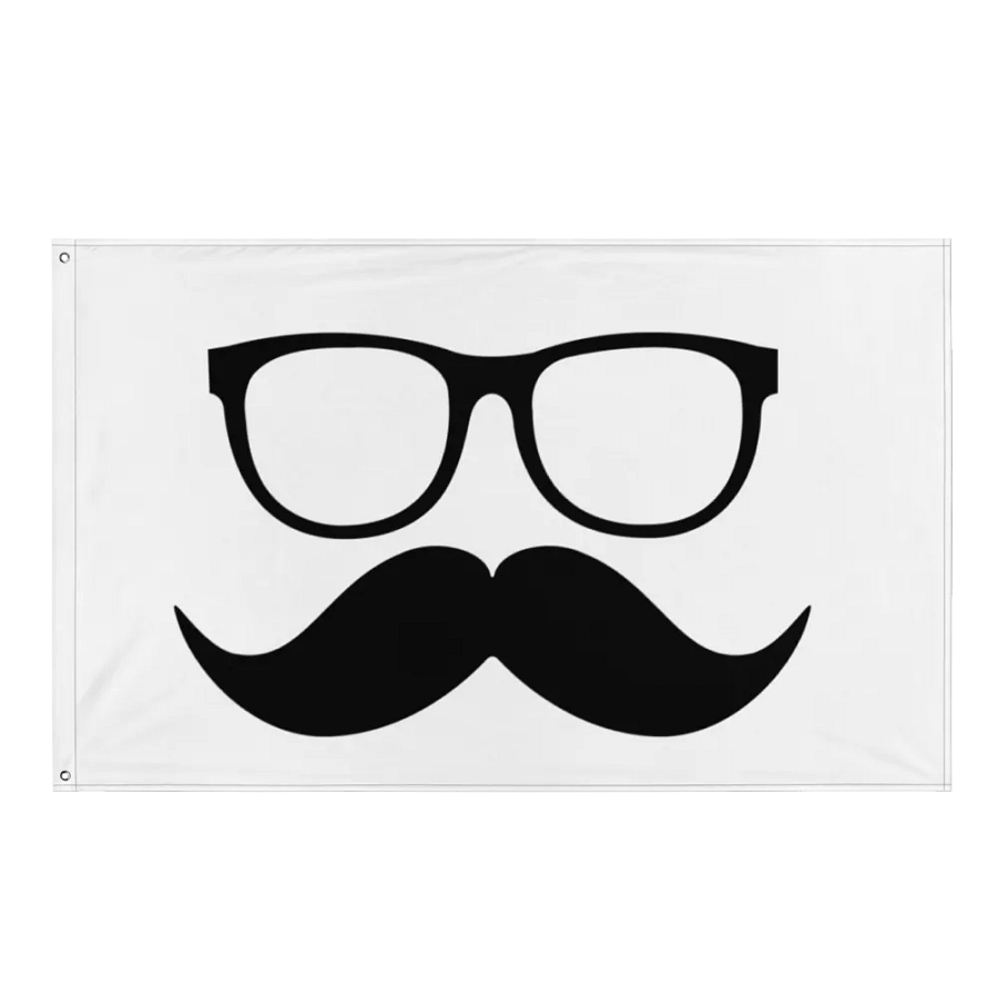Black Moofstache Flag product image (1)