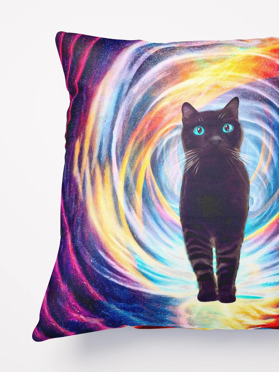 Cosmic Kitty - Black Cat Throw Pillow product image (4)