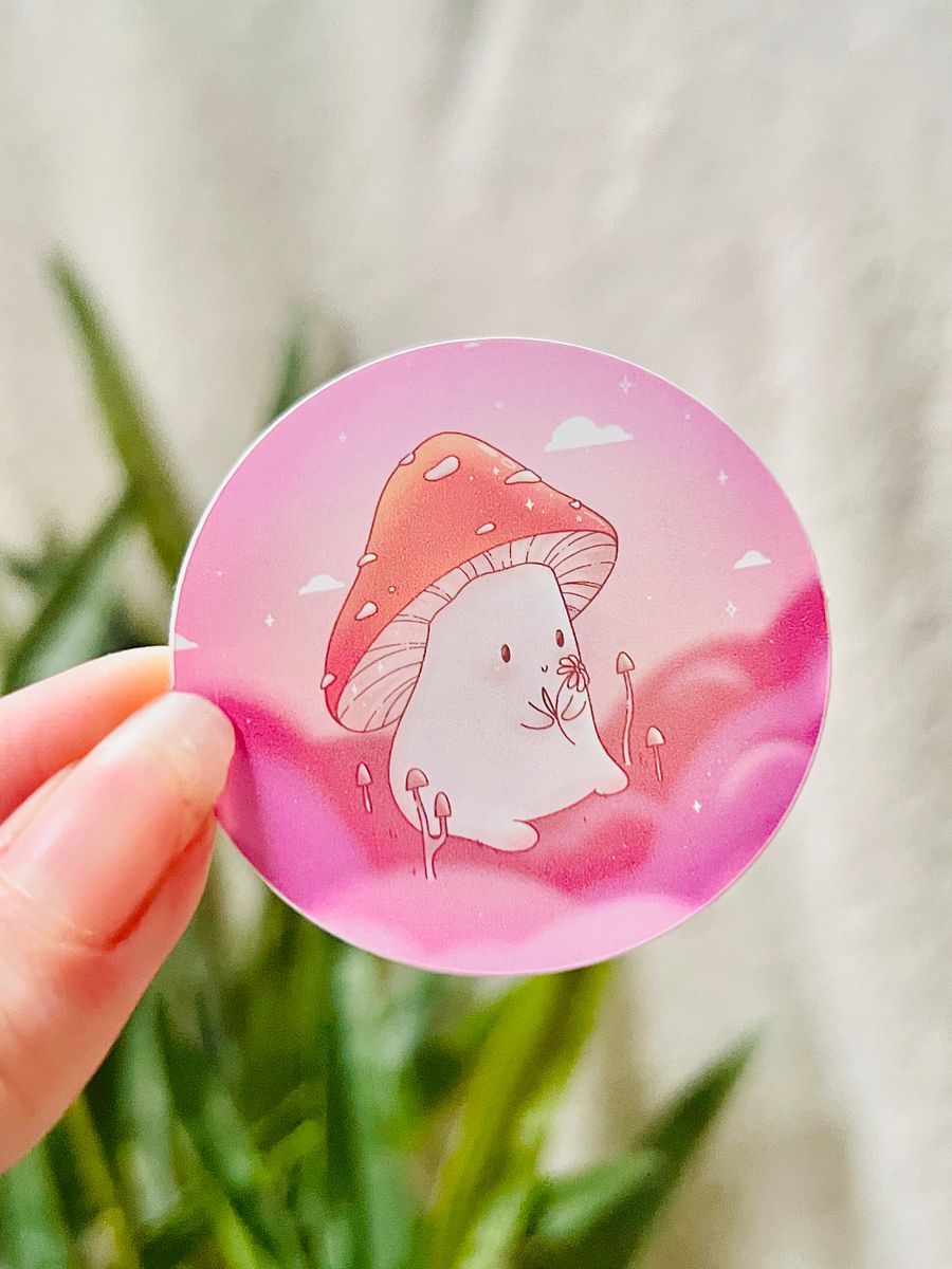 Mushroom Boy Circle Sticker product image (4)