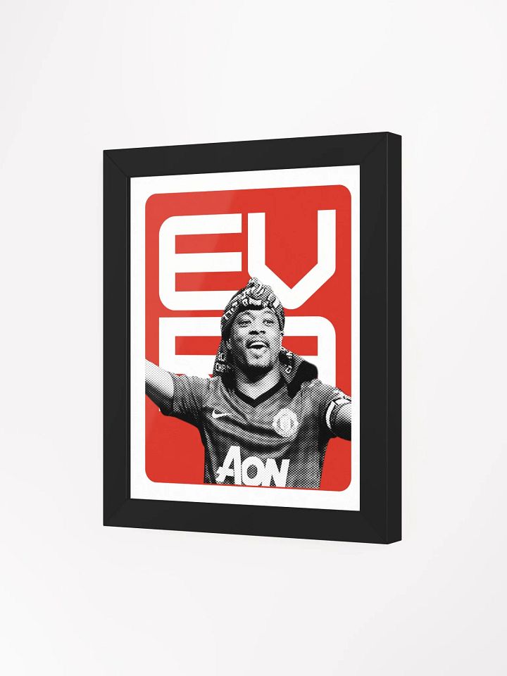 Patrice Evra BW Manchester United Name Art Framed Print product image (2)