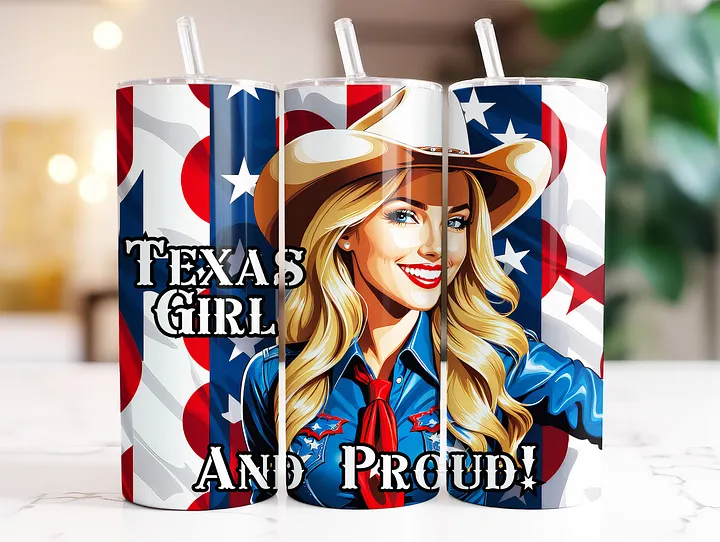 Texas Girl 20 oz Skinny Stainless Steel Tumbler - v3 product image (2)