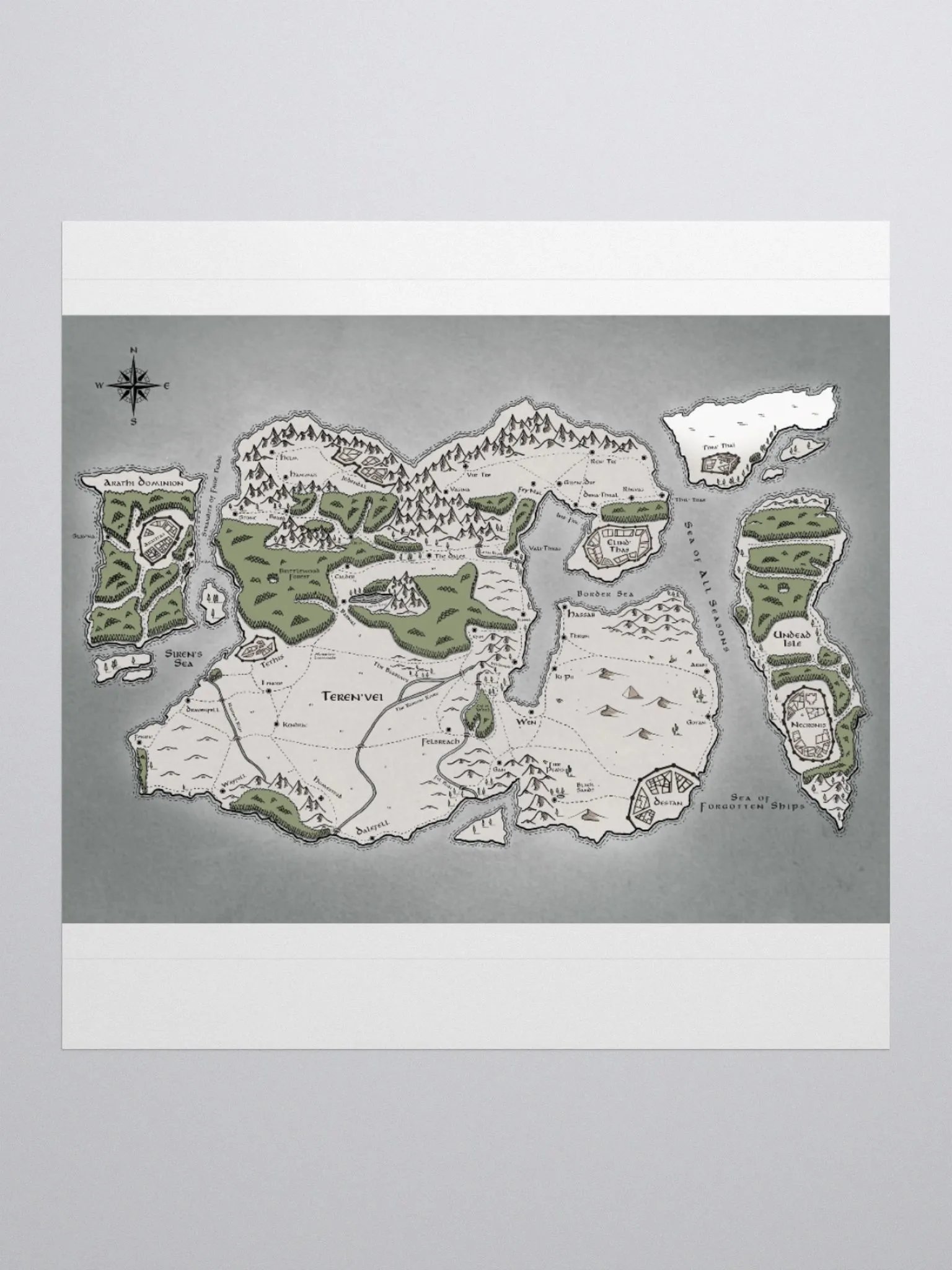 Map of Teren'vei Sticker product image (1)