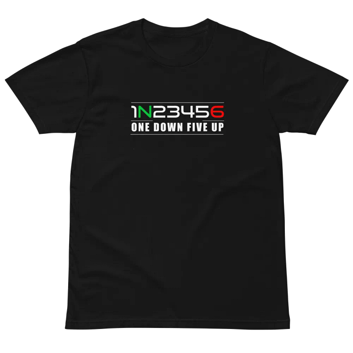 1 Down 5 Up Motorcycle Shift Pattern Unisex Premium T-Shirt product image (2)