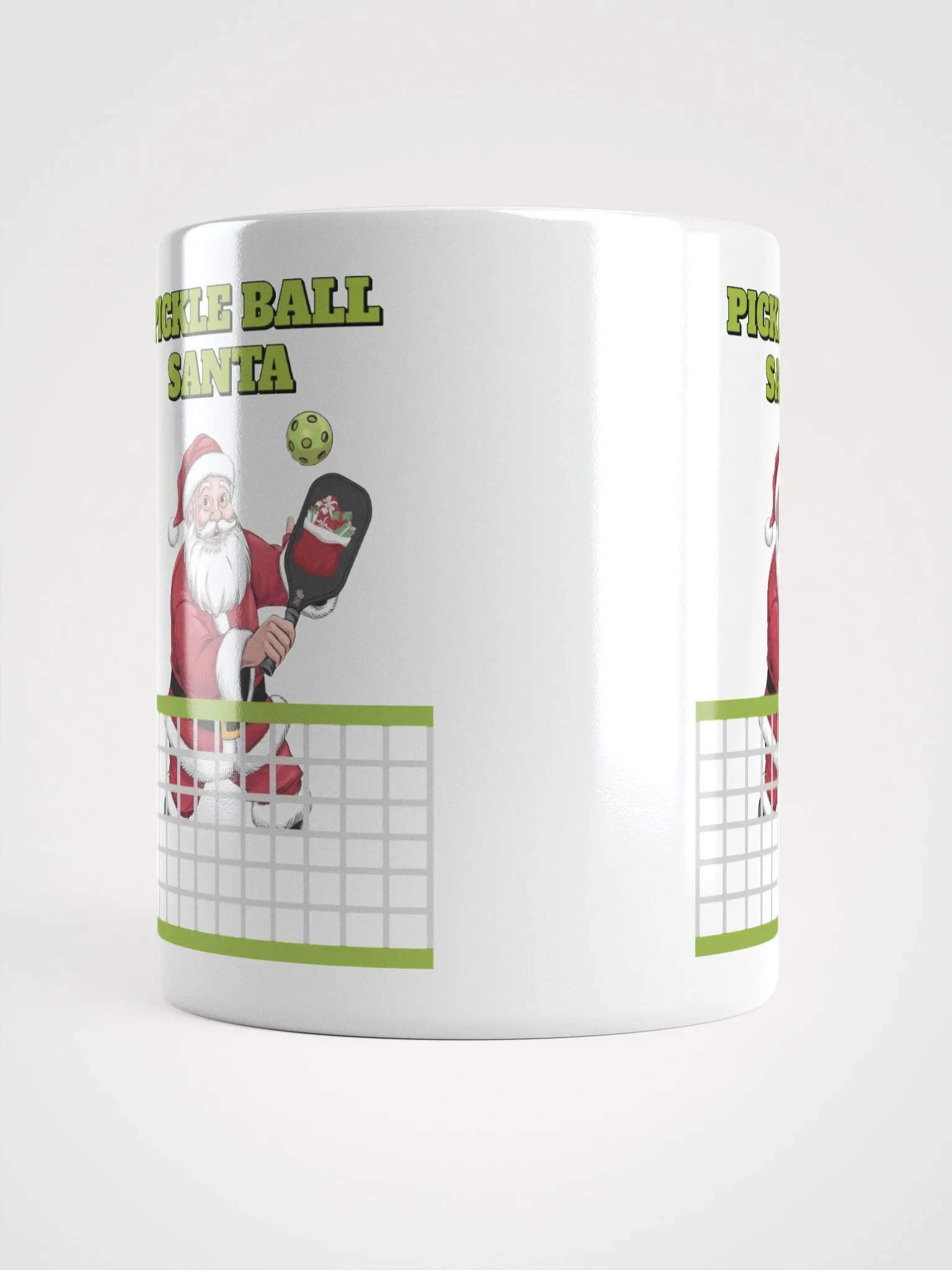 Pickle Ball Santa - Christmas Design White Mug product image (13)
