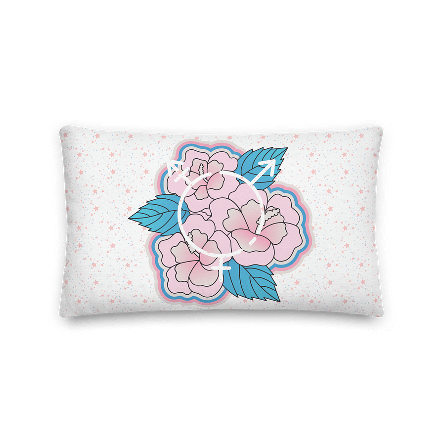 LGBTQIAP2S+ 2025, Trans Flower with Symbol, Pillow product image (2)