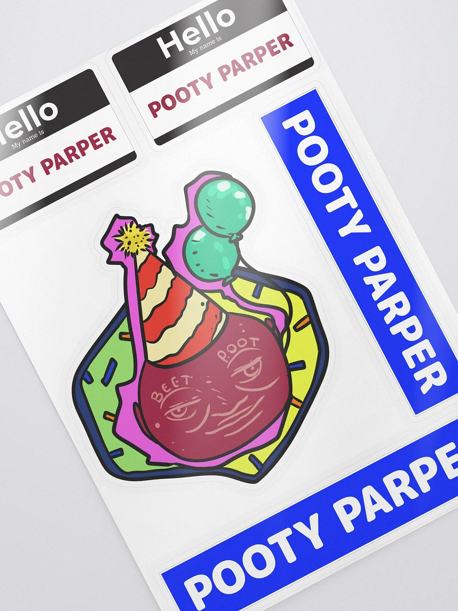 Vaporpoot Pooty Party sticker sheet product image (2)