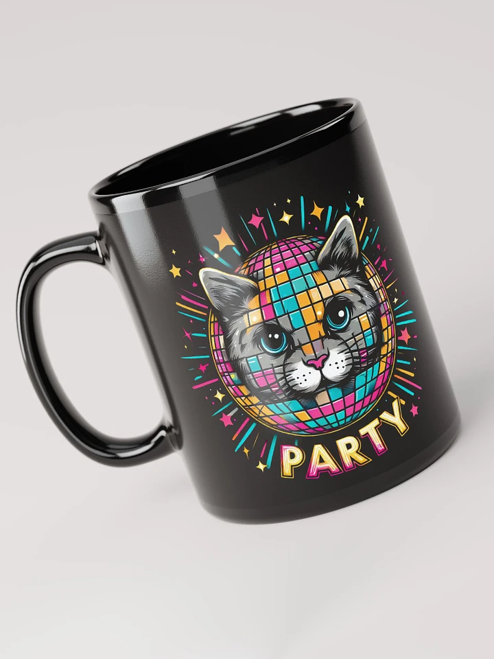 Disco Ball Cat Mug - Black product image (1)