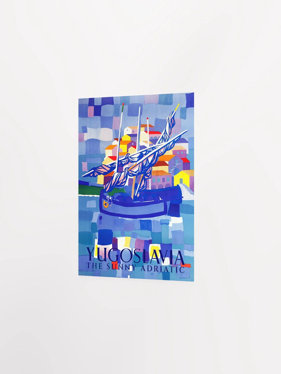 Yugoslavia. The sunny Adriatic (English version, 1953) — retro vintage travel poster product image (8)