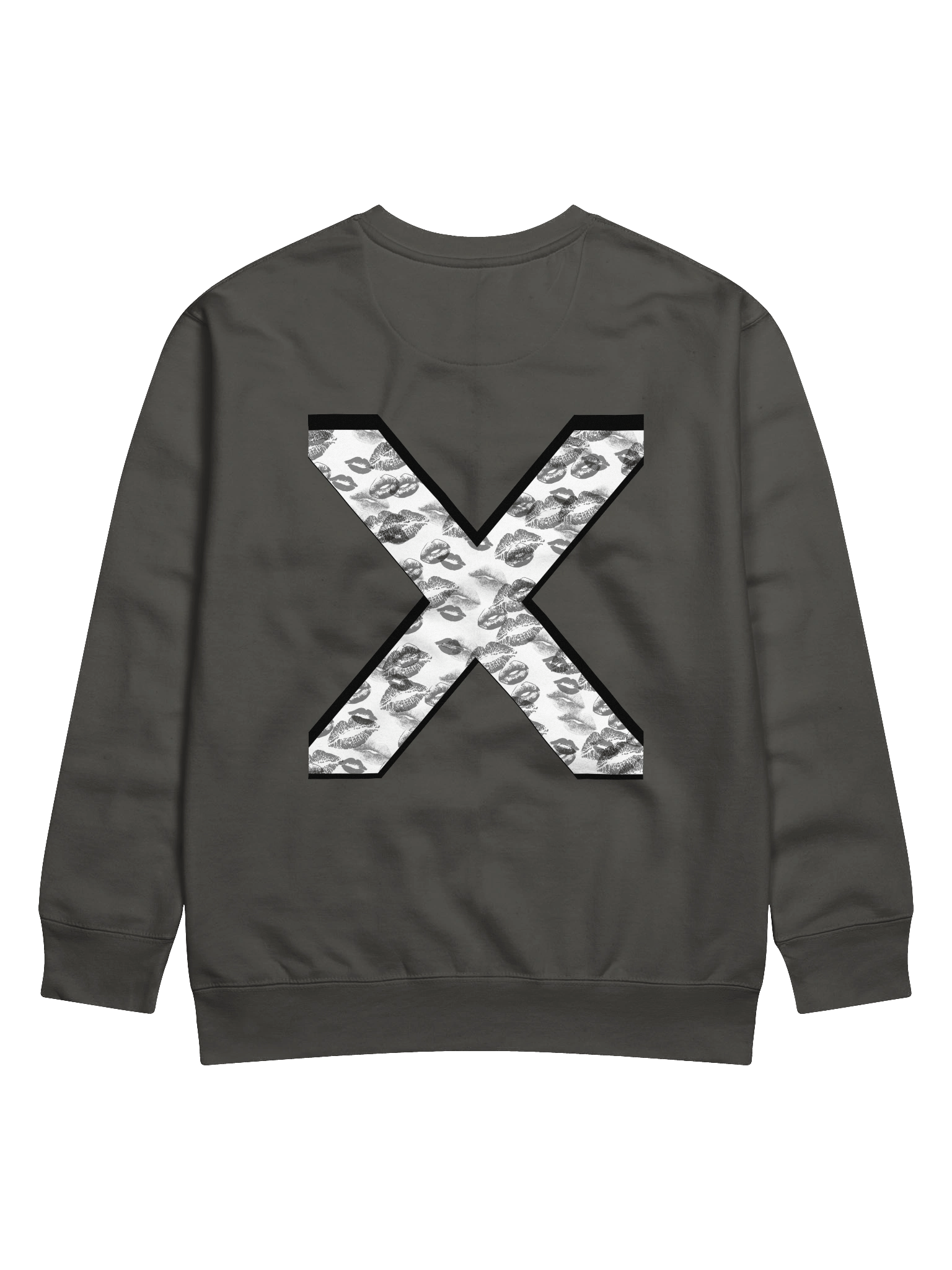 White X Black Lipstick Kisses | Crewneck product image (1)