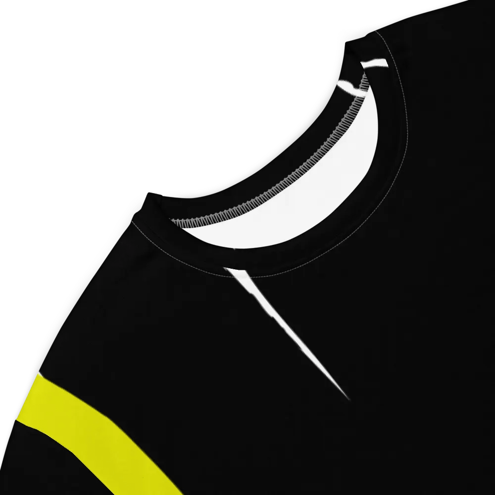 Black/Yellow Abstract Panel T-Shirt Dress product image (7)