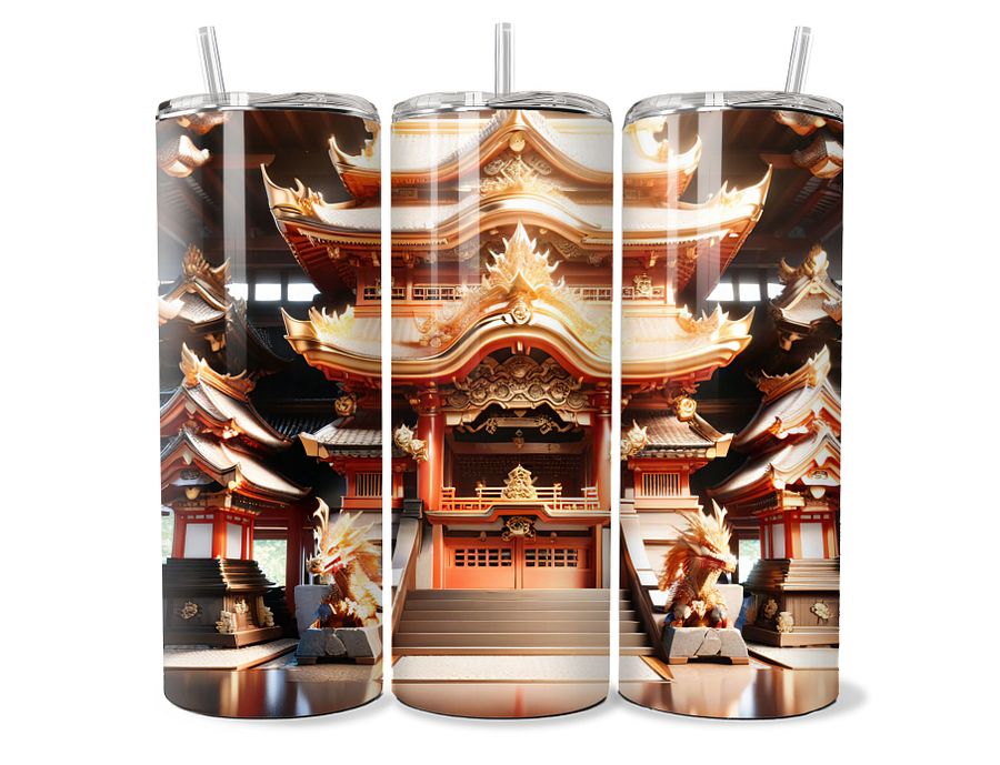 Golden Dragon Temple Tumbler - 20oz Stainless Steel product image (1)