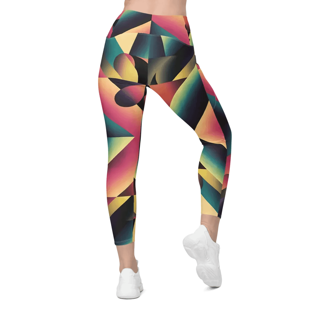 Abstract Lithographic Pattern Design Leggings with pockets - V7 product image (1)