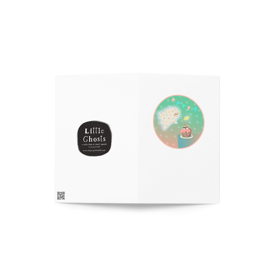 Pastel Little Ghost Birthday Cake - Greeting Card product image (5)