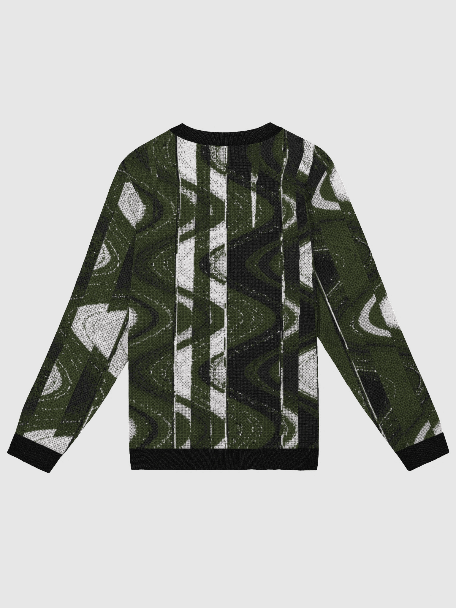 WAVELENGTH MONOLITH | JACQUARD KNIT CREWNECK - GREEN FIR product image (2)